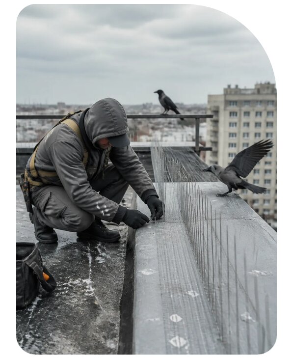 Защита от ворон под ключ в Пугачёве по цене от 5080 р. | Сенат-Пгч